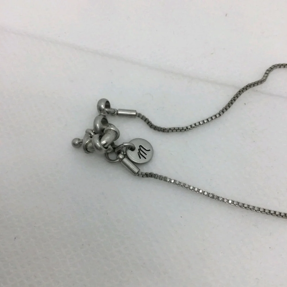 Madewell Two-Tone Geometric Charm Long Chain Necklace 32" - Picture 4 of 5